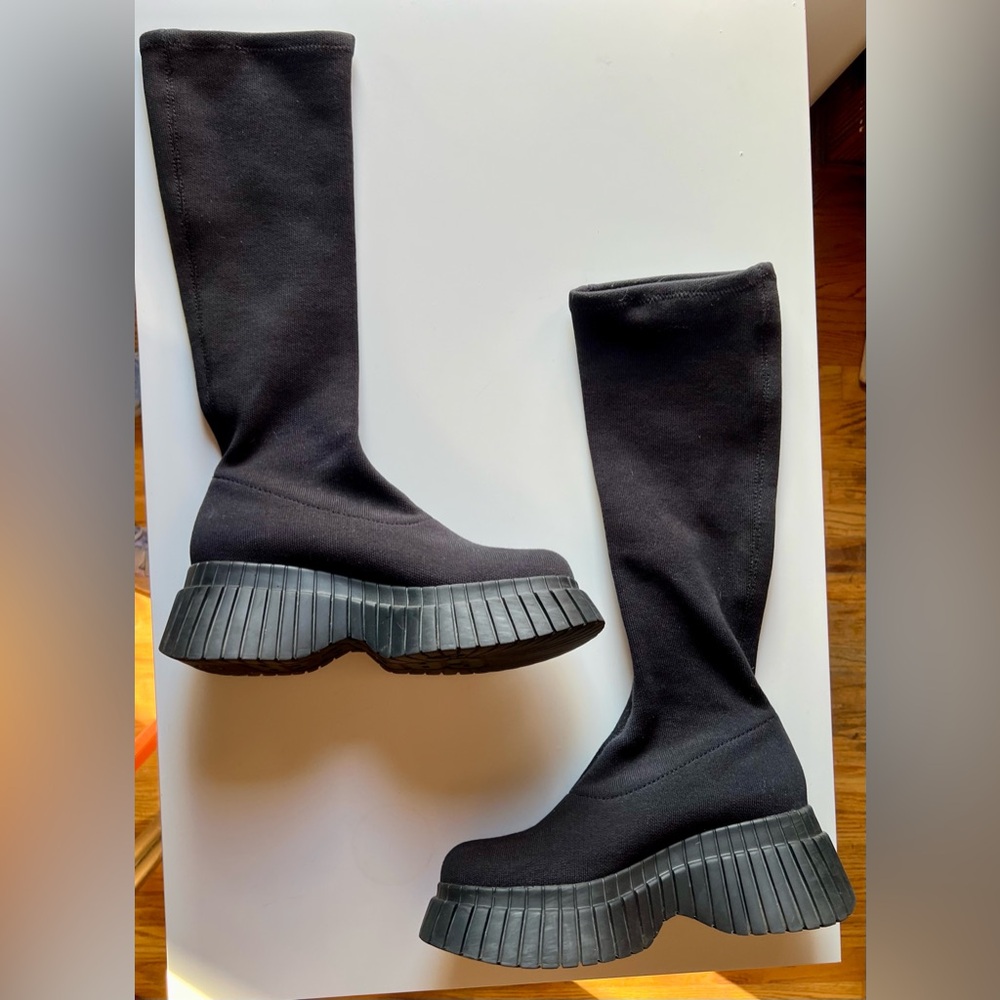 Camper BCN black knee high boots